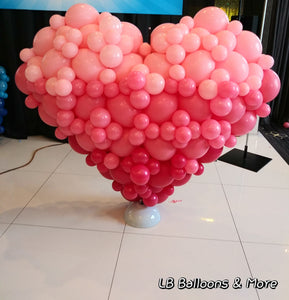 Organic Balloon  Ombre Heart Shape